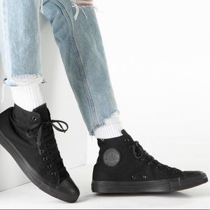 Converse Hi Sneaker - Black Monochrome Sz 12